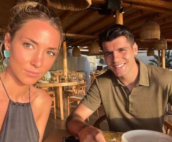 Alice Campello with her husband Alvaro Morata.